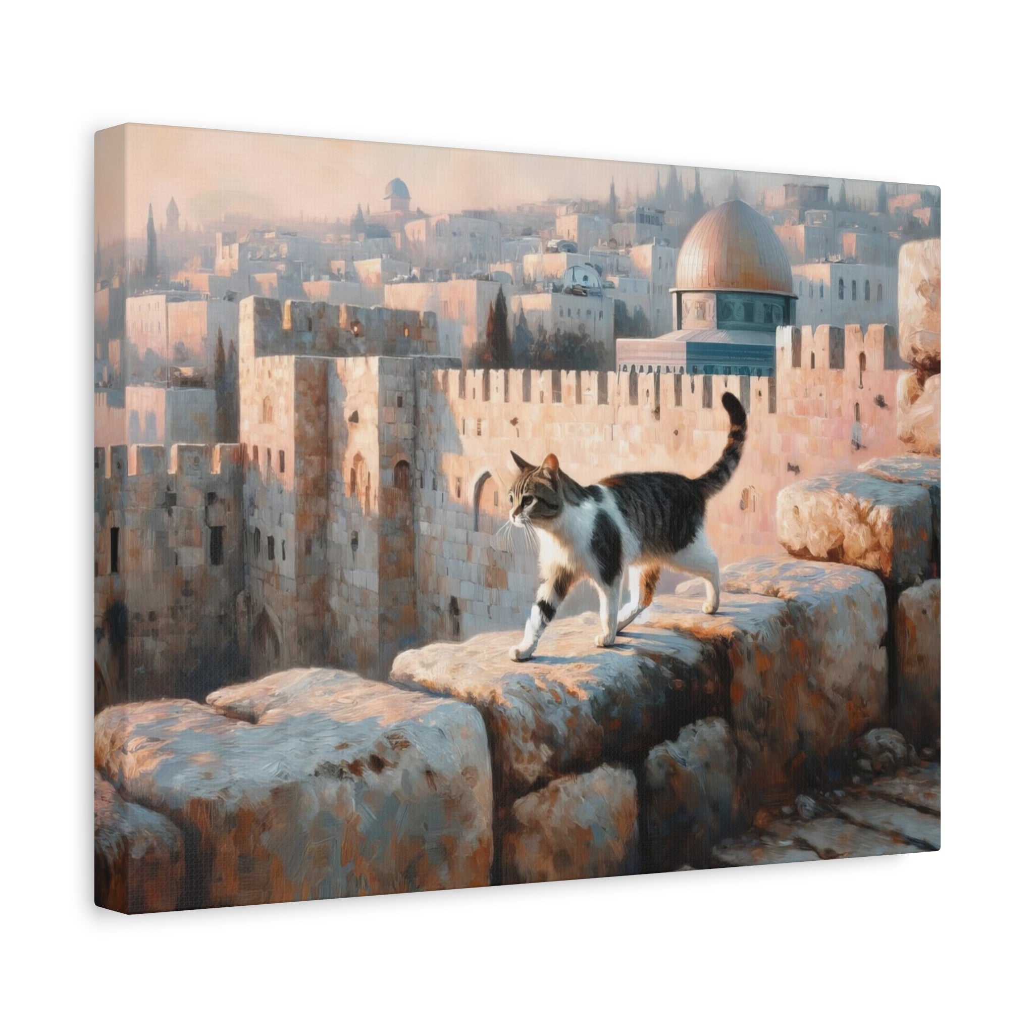 Cat In Jerusalem Painting Canvas