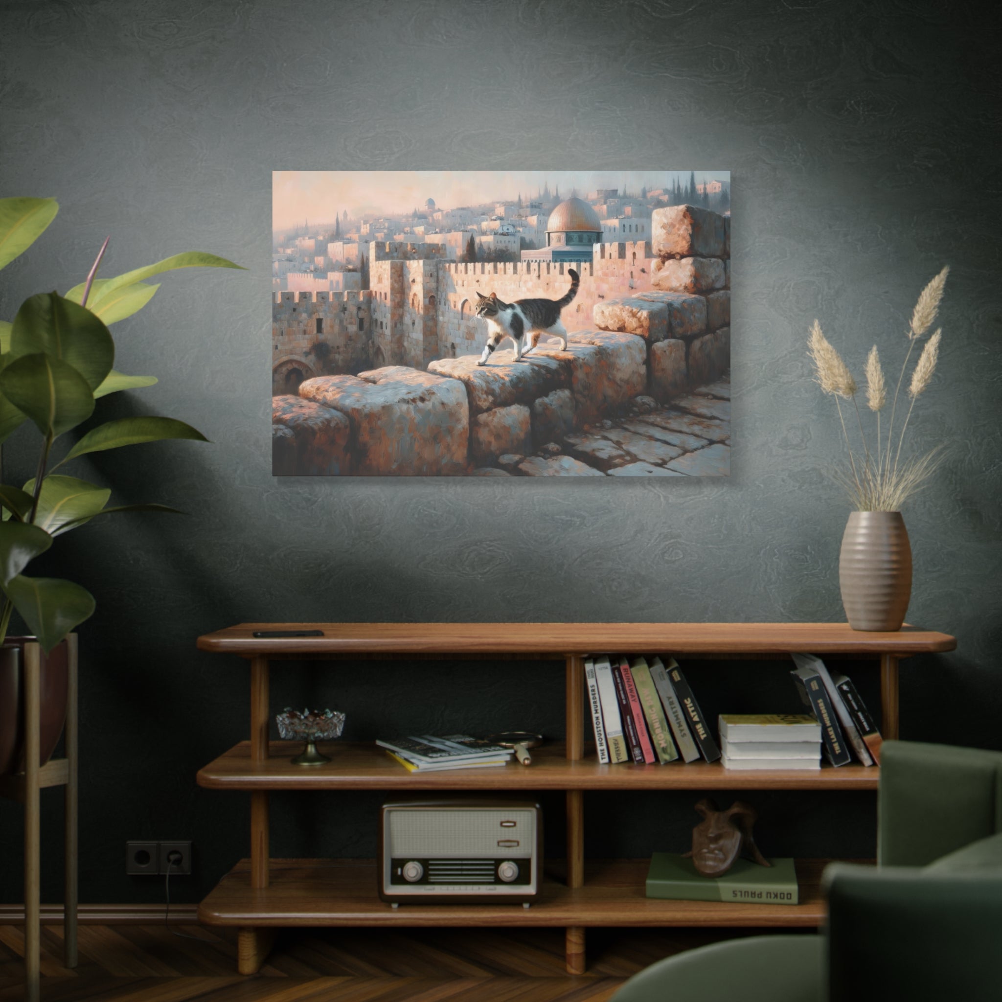 Cat In Jerusalem Painting Canvas