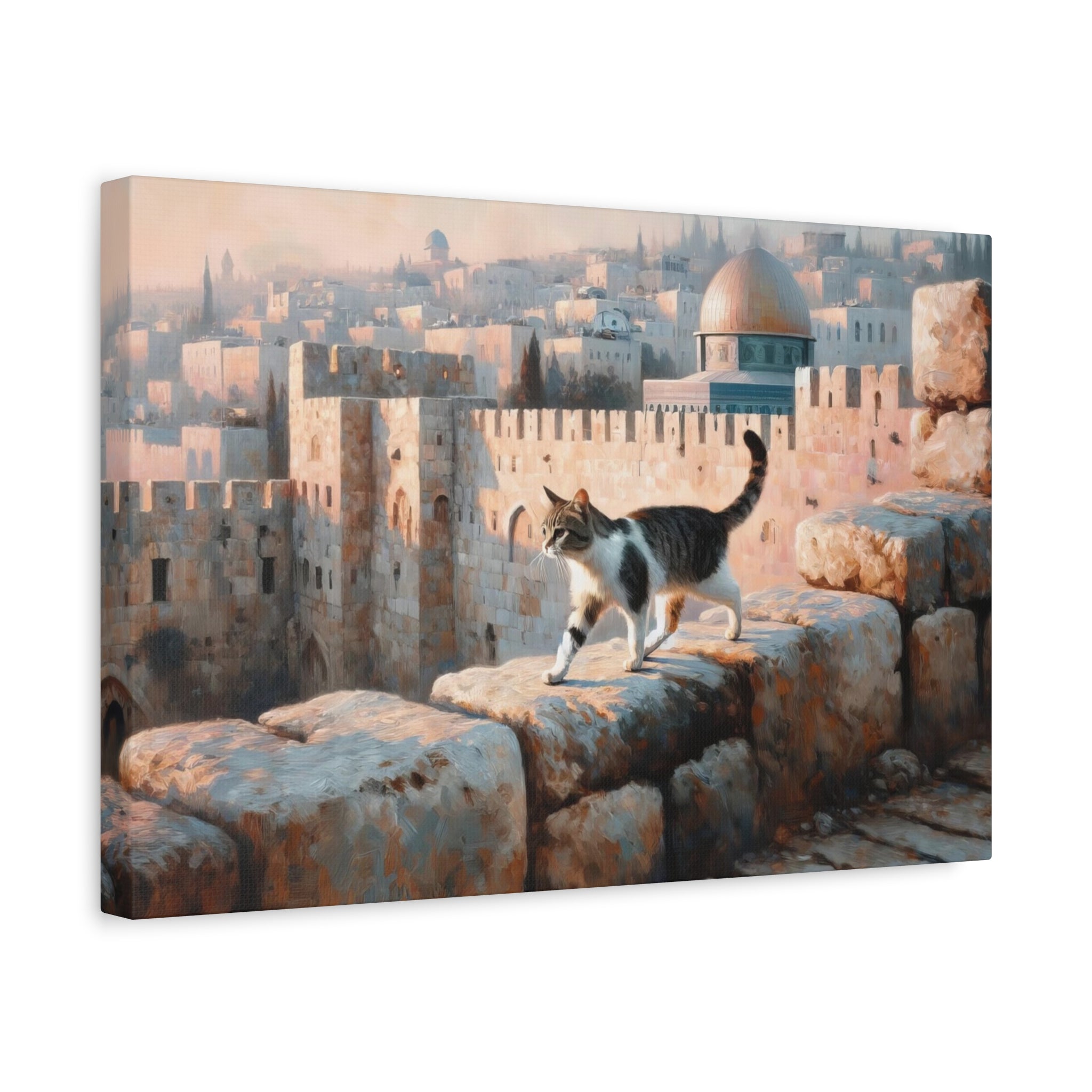 Cat In Jerusalem Painting Canvas