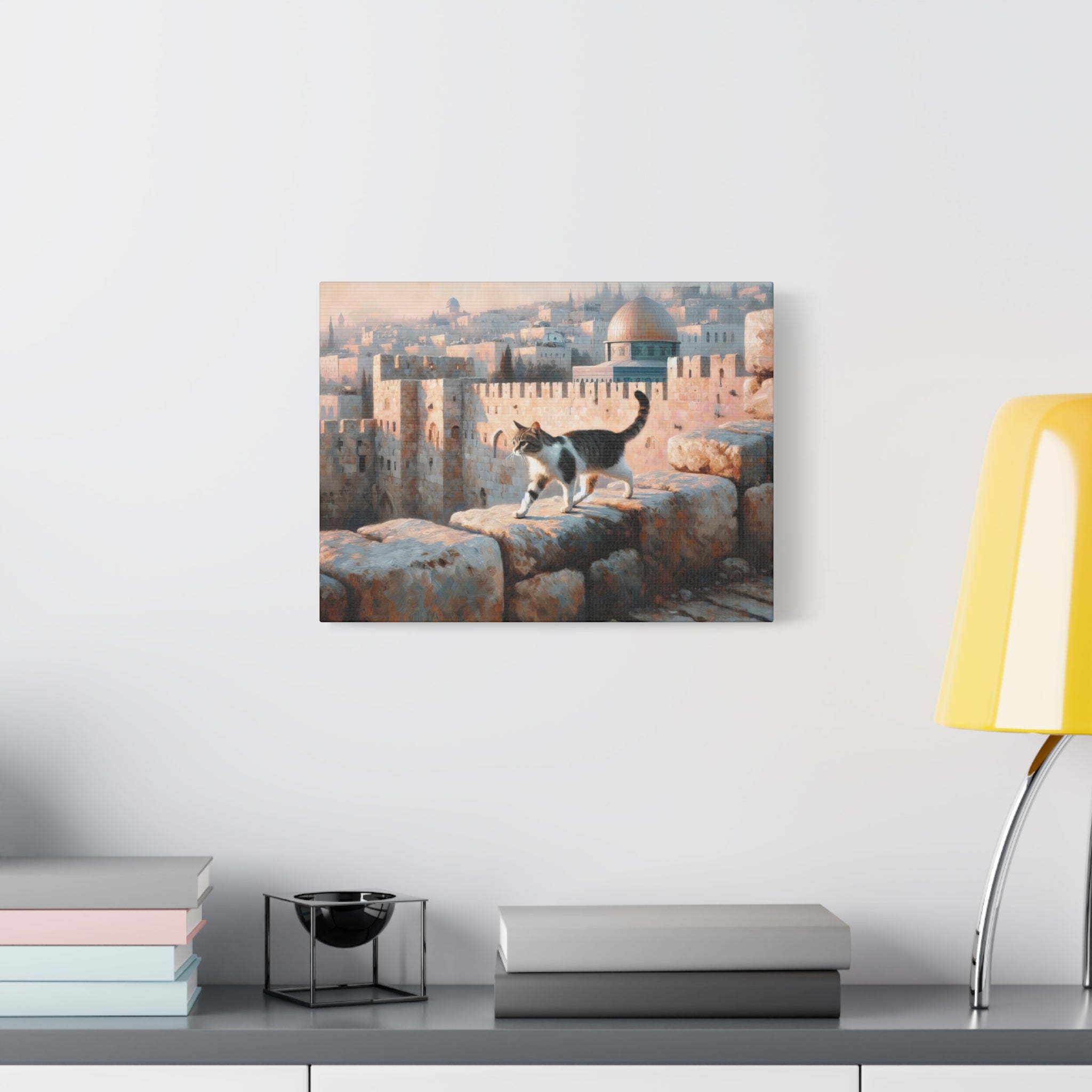 Cat In Jerusalem Painting Canvas