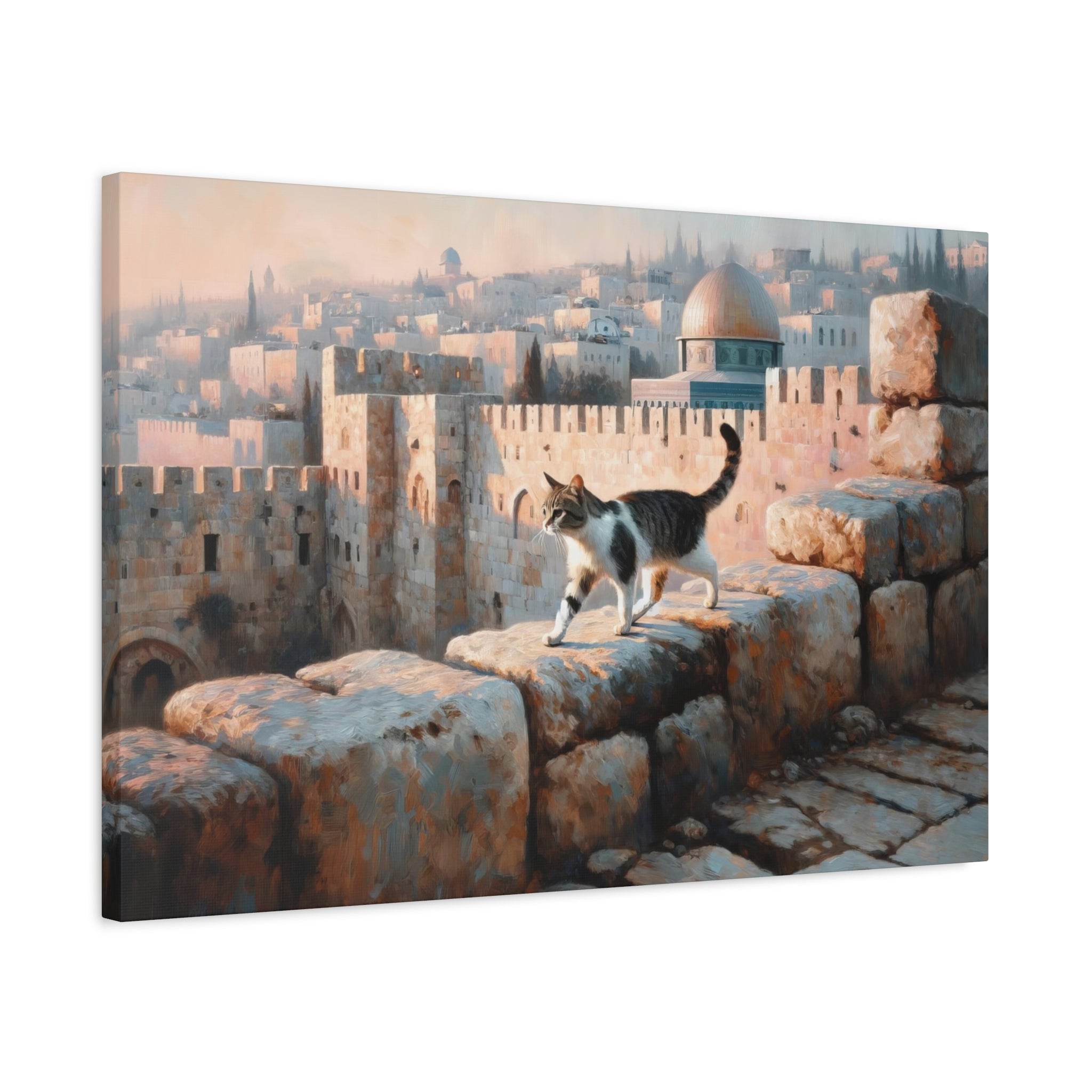 Cat In Jerusalem Painting Canvas