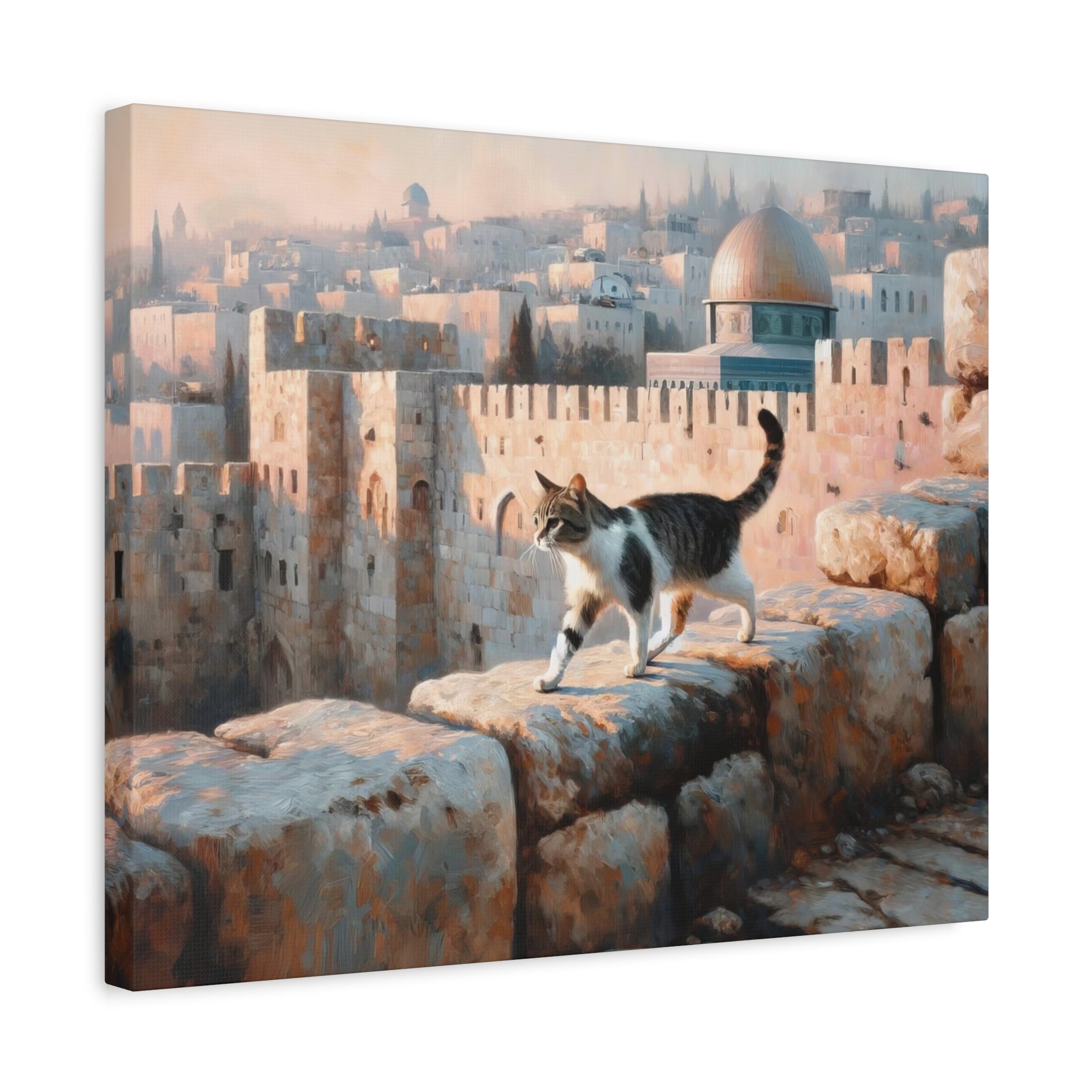 Cat In Jerusalem Painting Canvas