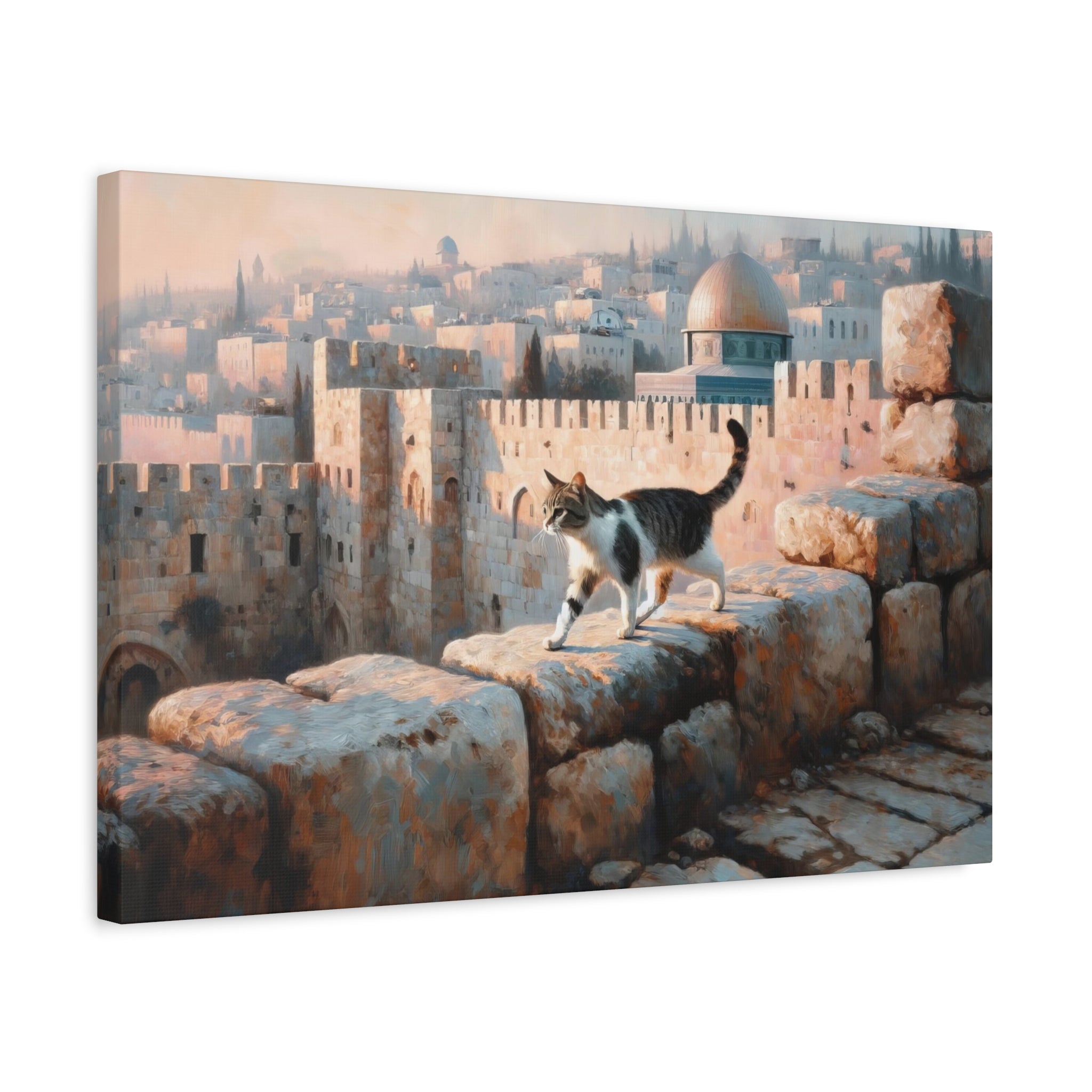 Cat In Jerusalem Painting Canvas