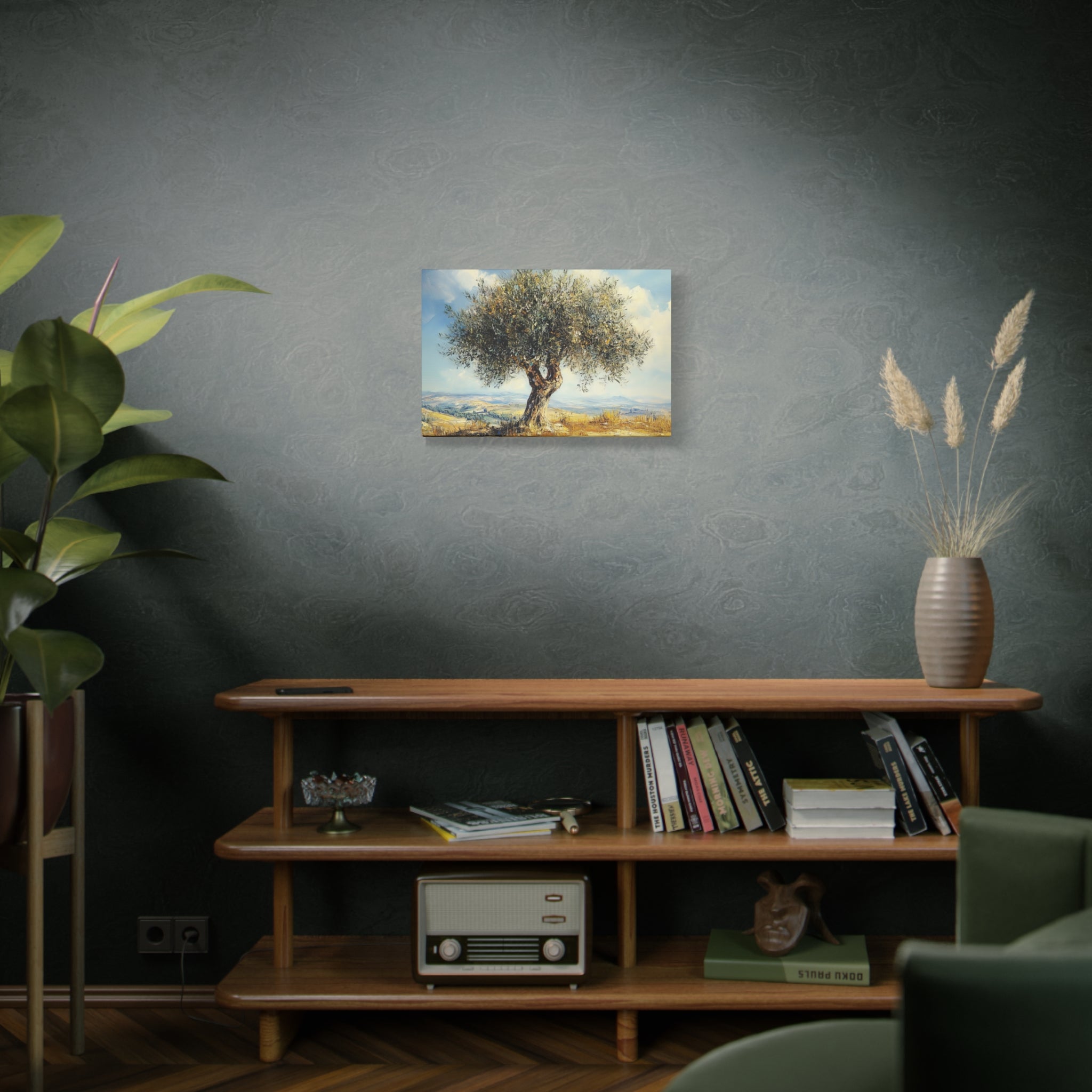 Judean Hills Olive Tree Painting Canvas Israel Art