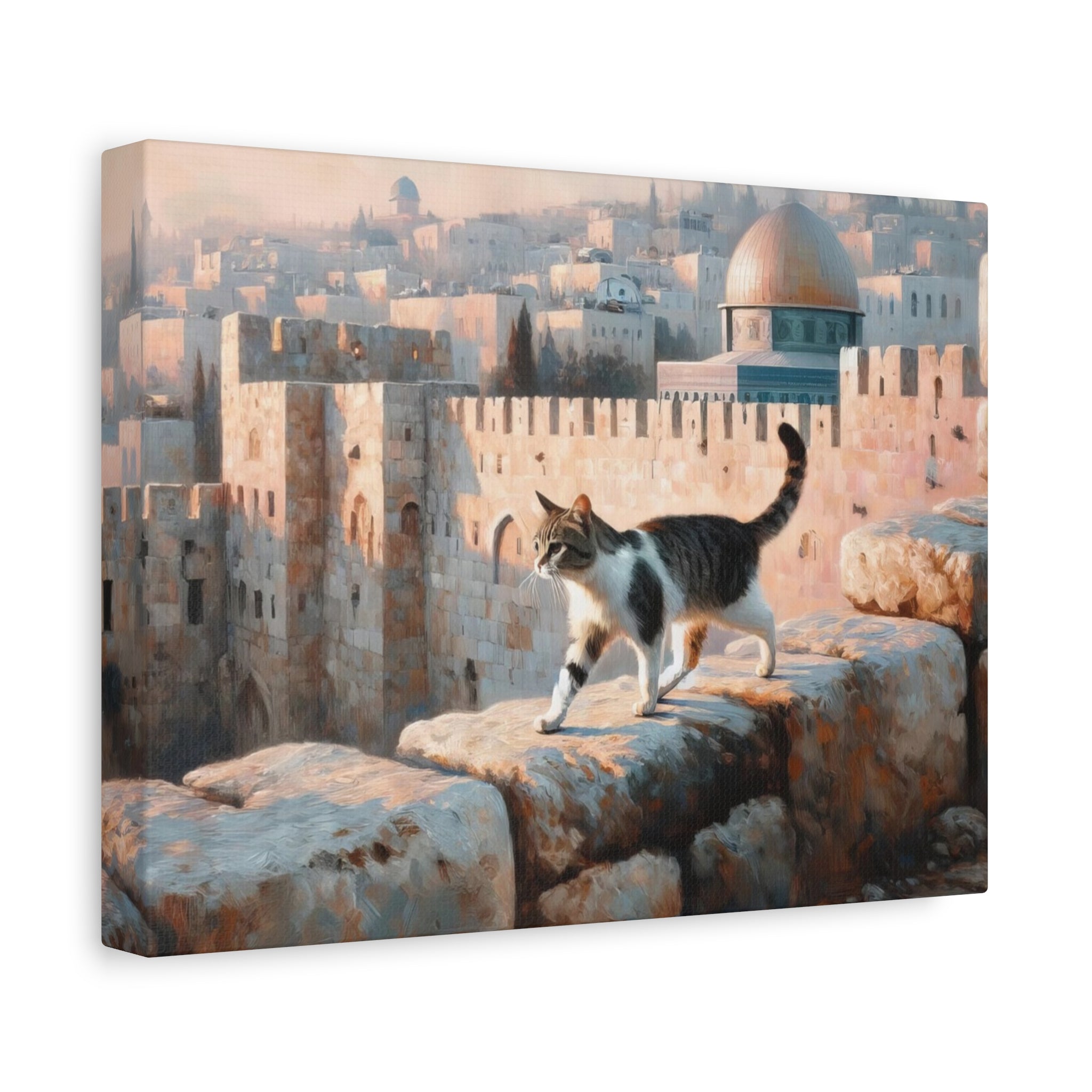 Cat In Jerusalem Painting Canvas