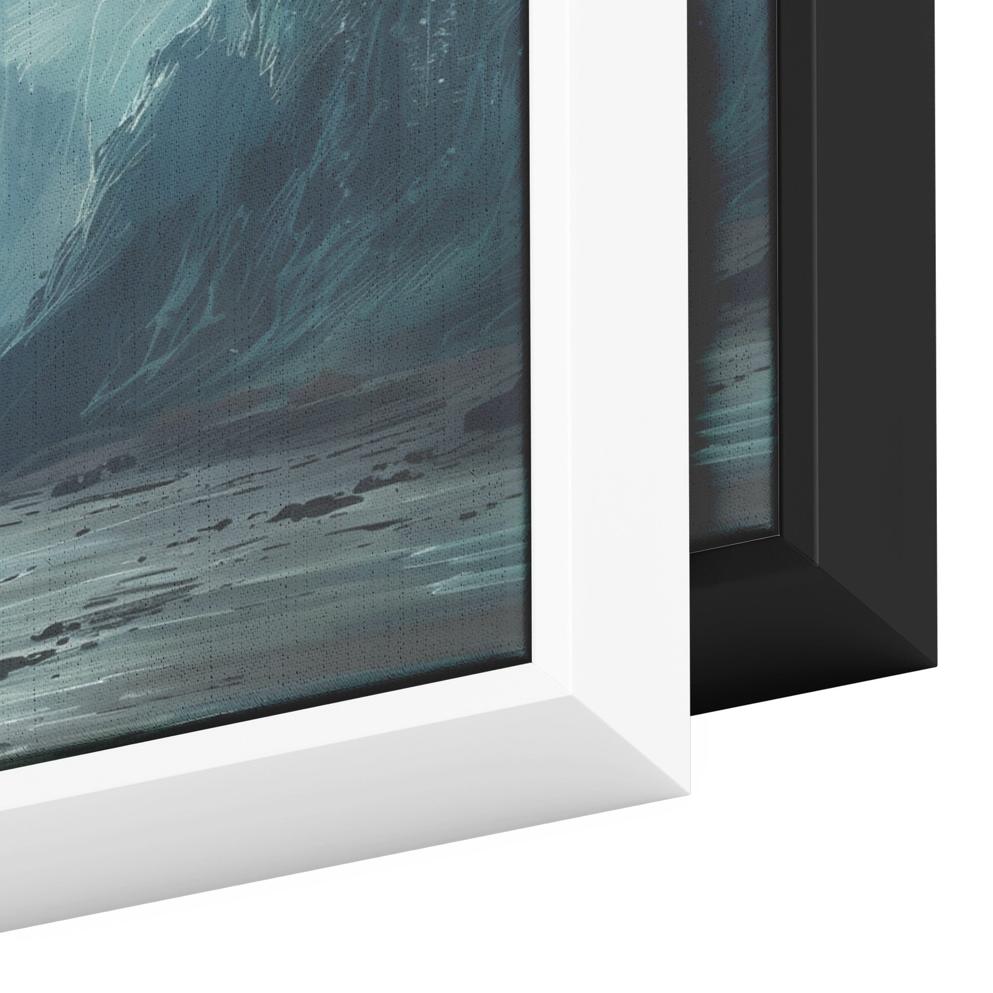 Israel Coast Painting Panoramic Framed Canvas Ready to Hang, Israeli Art Canvas Israel Wall Art Home Decor, Judaica Painting Wall Decor