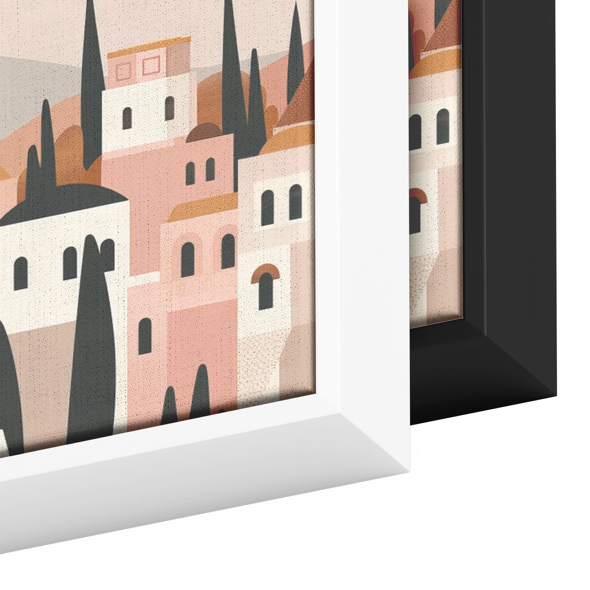 Jerusalem Painting Panoramic Framed Canvas Ready to Hang, Jerusalem Art Canvas Judaica Wall Art Home Decor, Jewish Painting Wall Decor