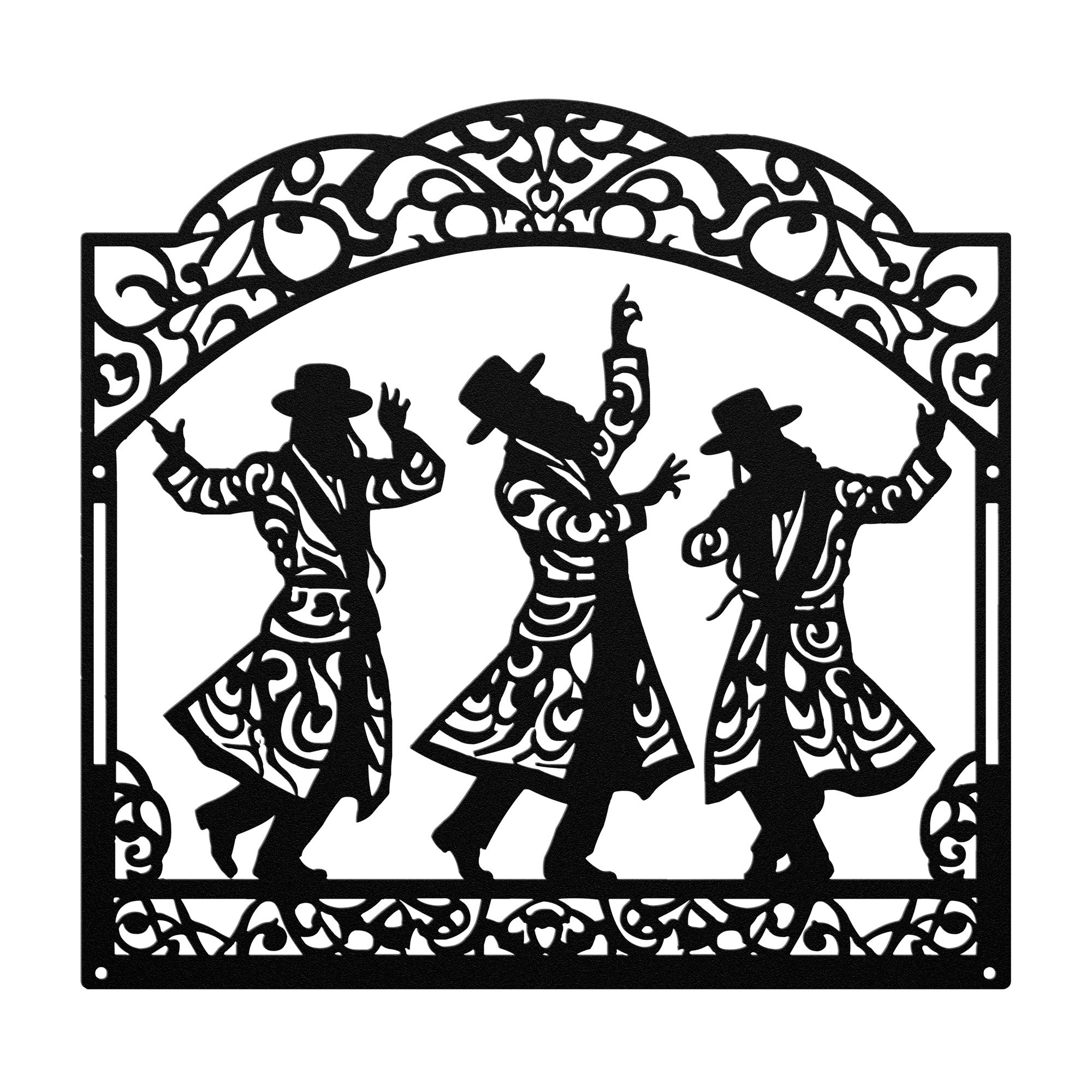 Jewish Hasidic Dance Metal Sign