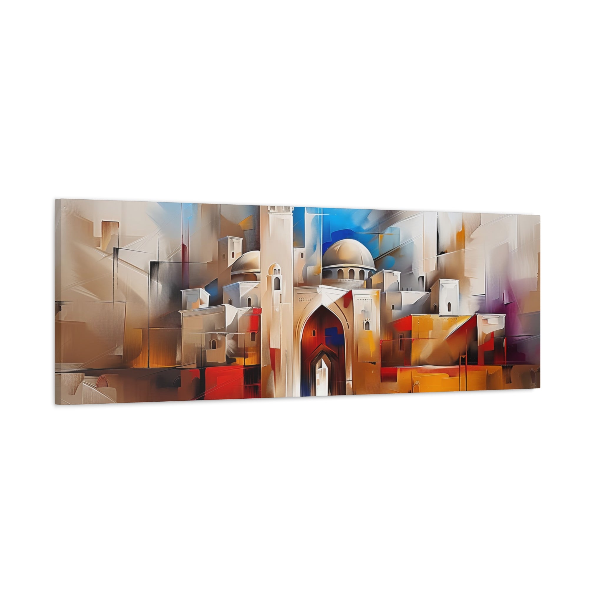 Jerusalem Old City Painting Panoramic Canvas