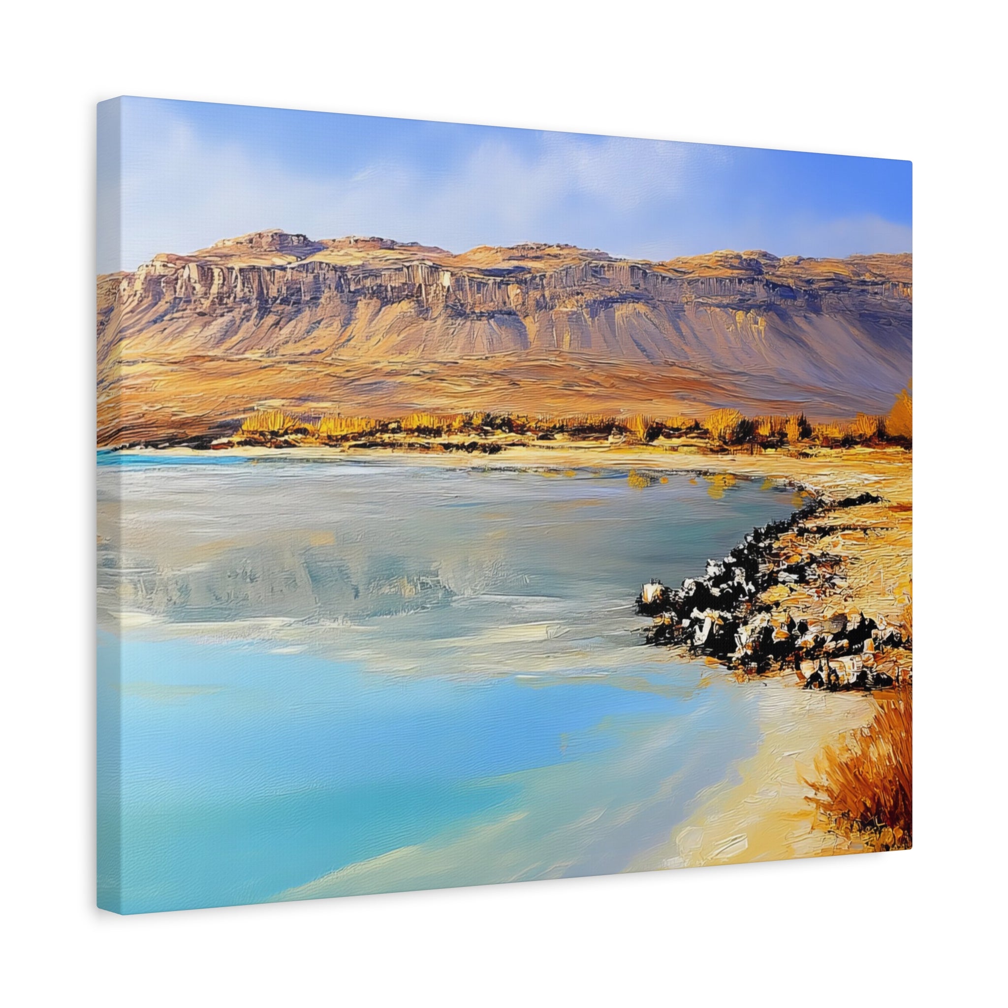 Israel Dead Sea Painting Canvas, Israeli Wall Art