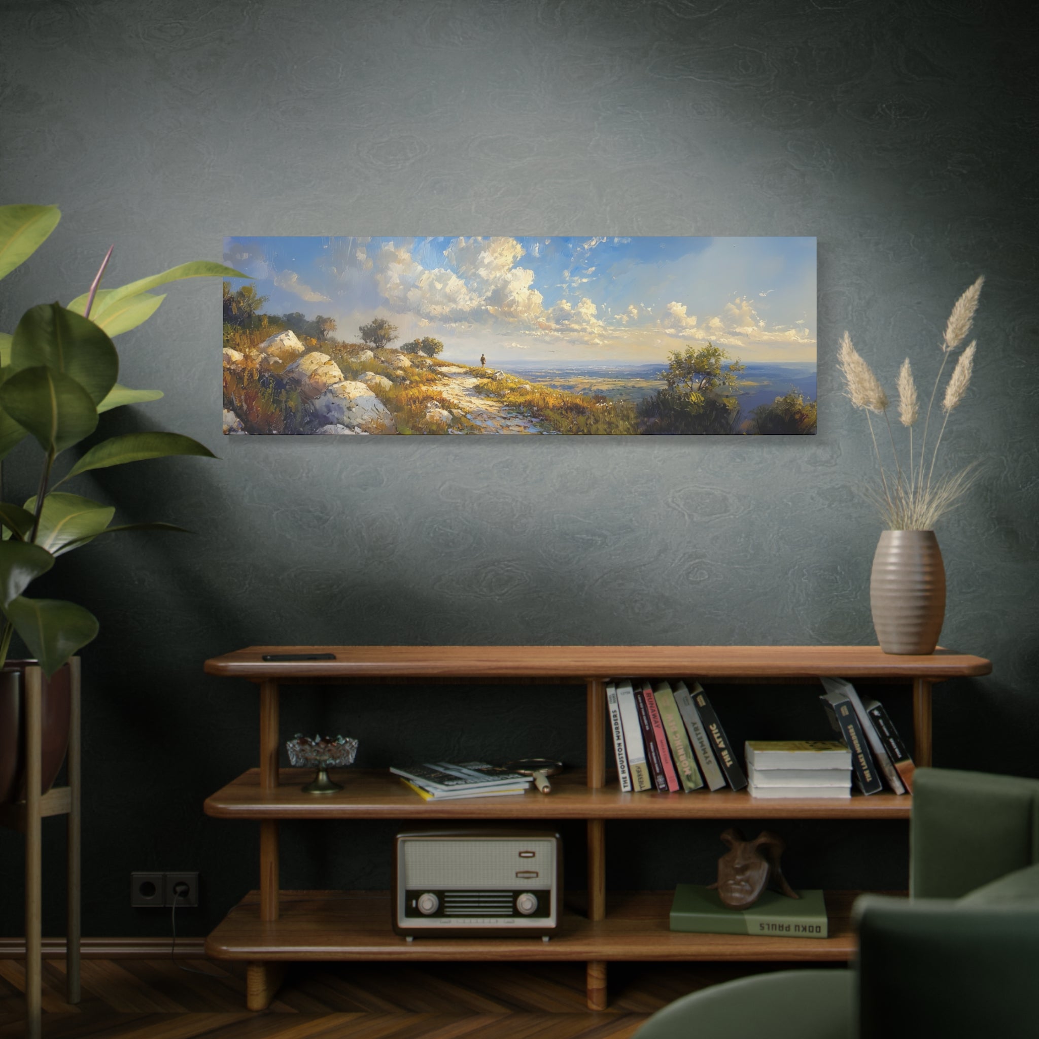 Israel Mountain View Painting Panoramic Canvas Israel Landscape Art