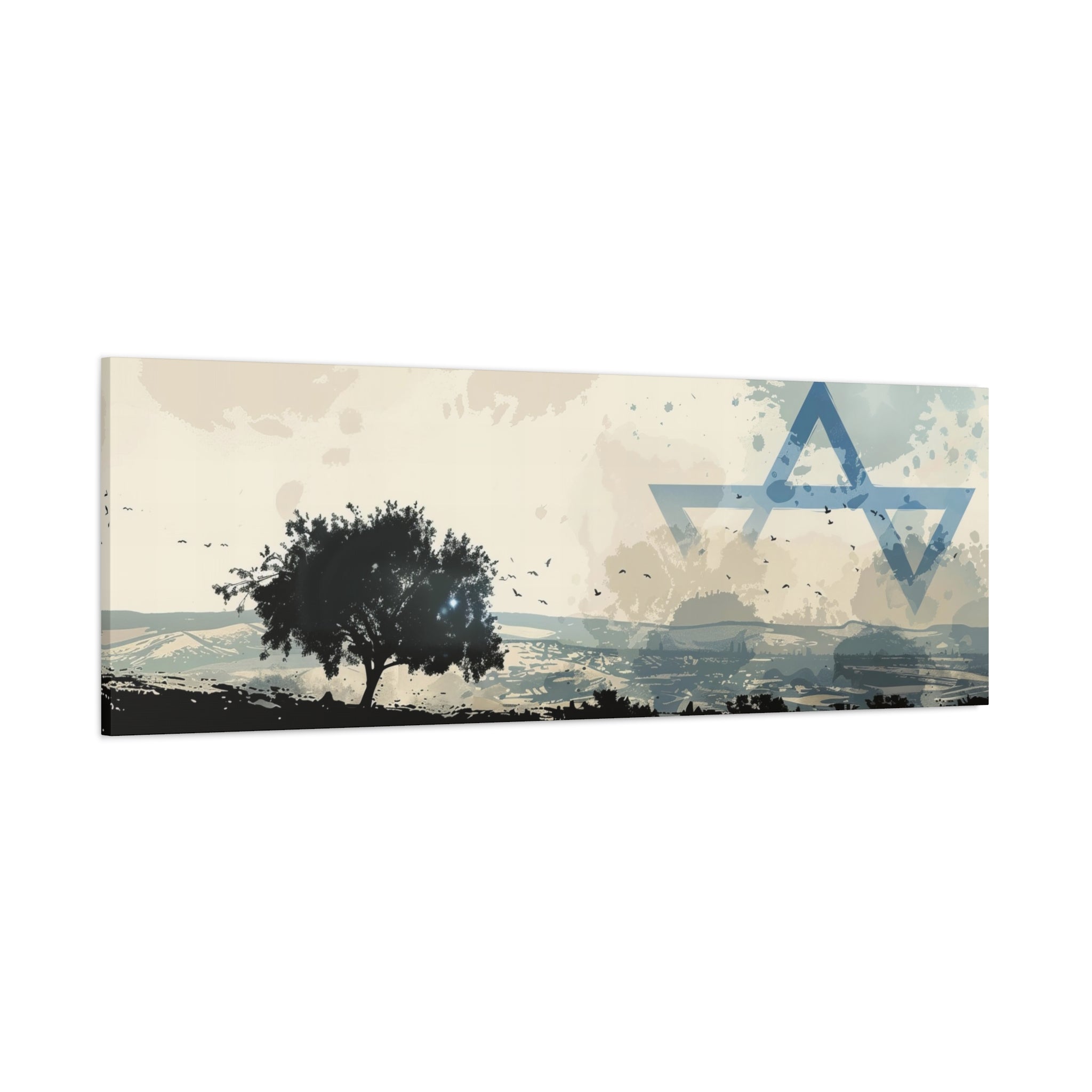 Israel Landscape Painting Panoramic Canvas