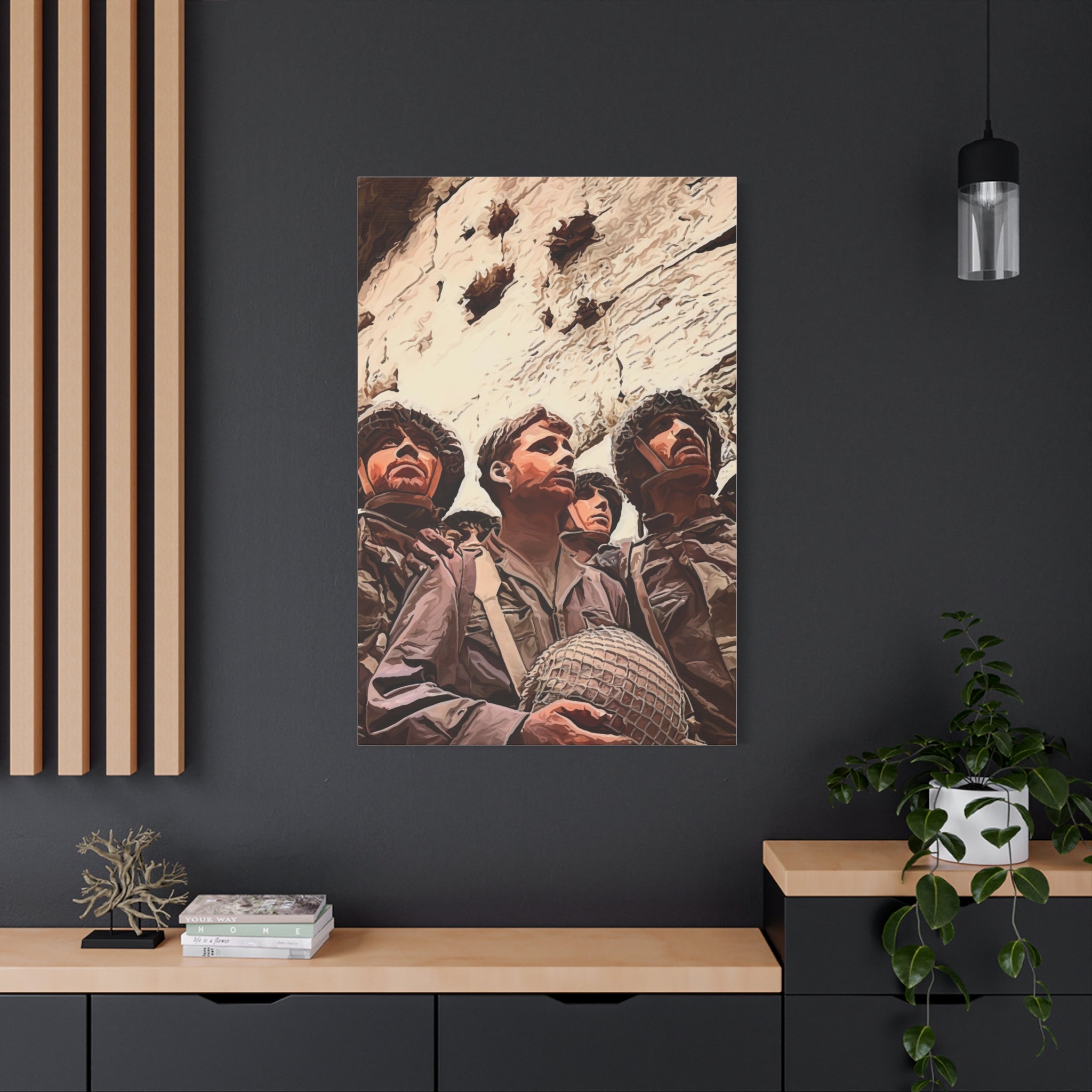 Iconic 6 Day War Moment Painting Canvas, Har Habayit Is In Our Hands Wall Art