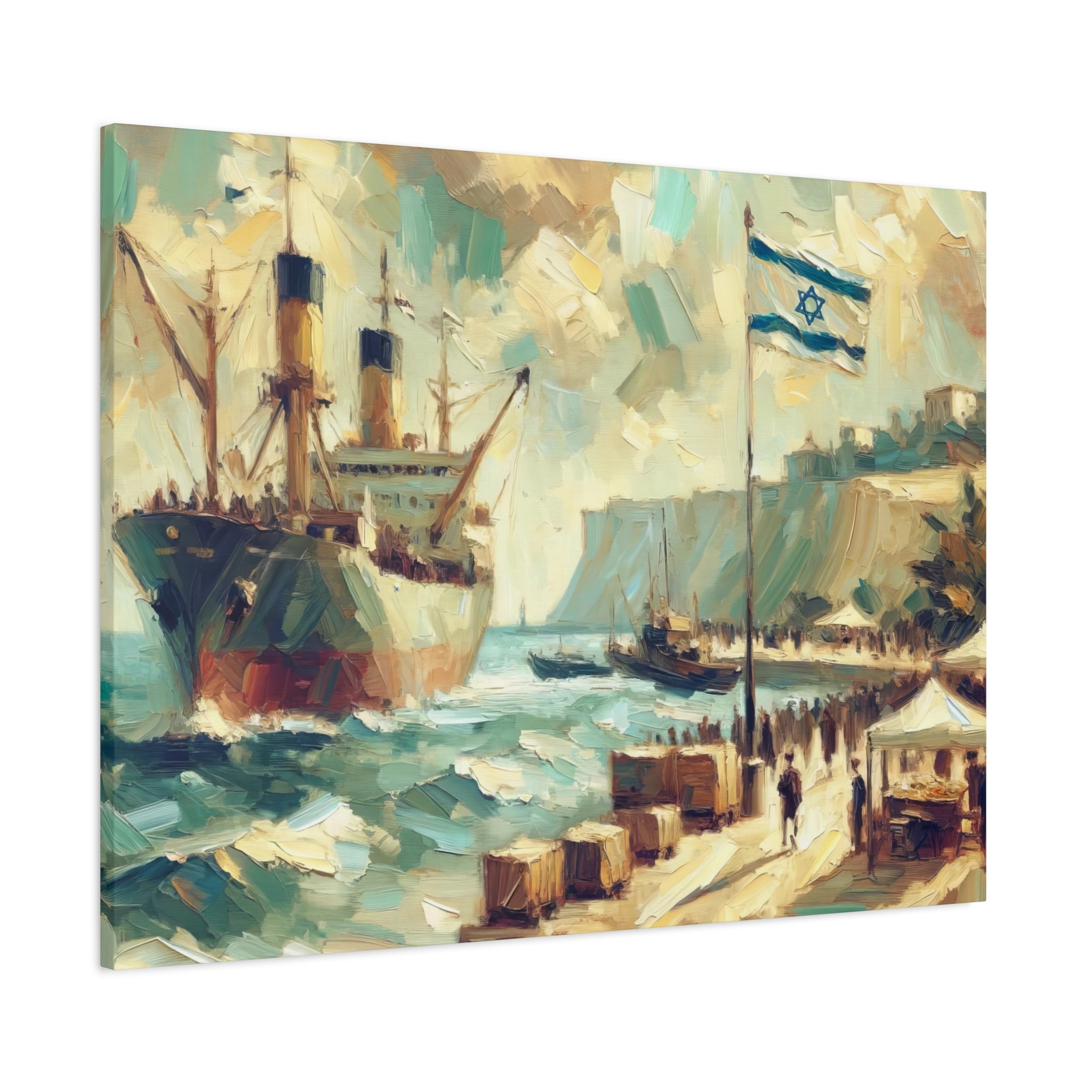 Arriving In Israel Painting Canvas, Alyiah Israel Wall Art