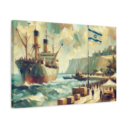 Arriving In Israel Painting Canvas, Alyiah Israel Wall Art