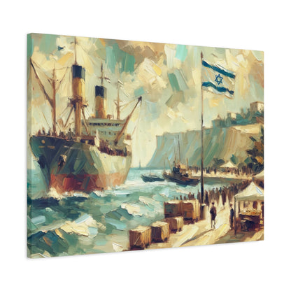 Arriving In Israel Painting Canvas, Alyiah Israel Wall Art