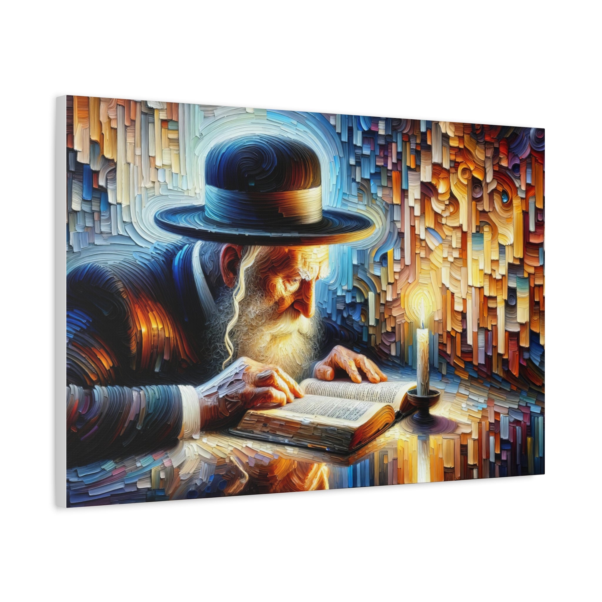 Rabbi Studying Torah Painting Canvas