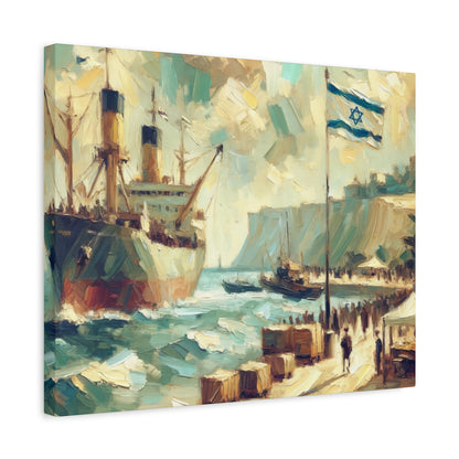 Arriving In Israel Painting Canvas, Alyiah Israel Wall Art