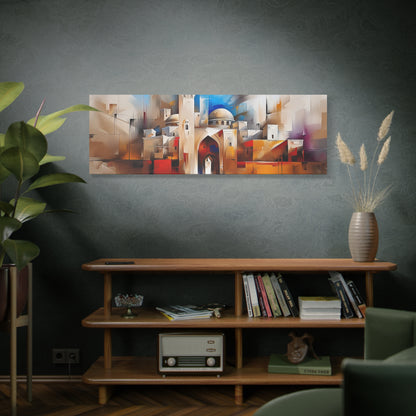 Jerusalem Old City Painting Panoramic Canvas