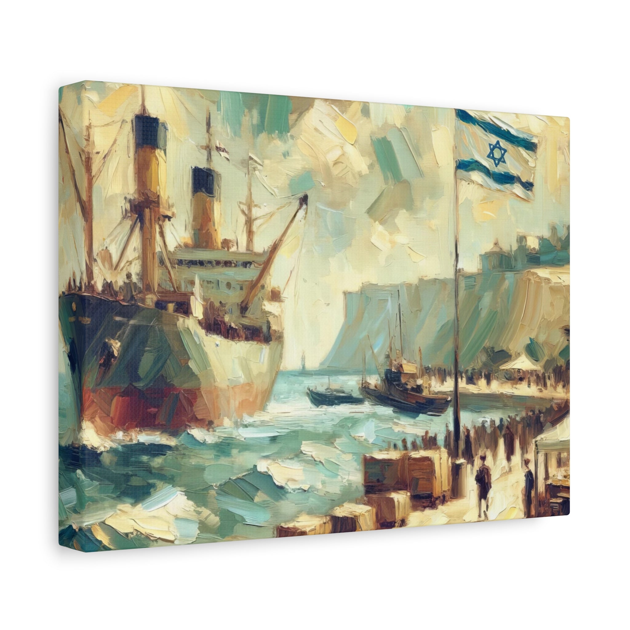 Arriving In Israel Painting Canvas, Alyiah Israel Wall Art