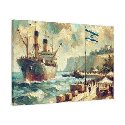 Arriving In Israel Painting Canvas, Alyiah Israel Wall Art