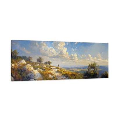 Israel Mountain View Painting Panoramic Canvas Israel Landscape Art