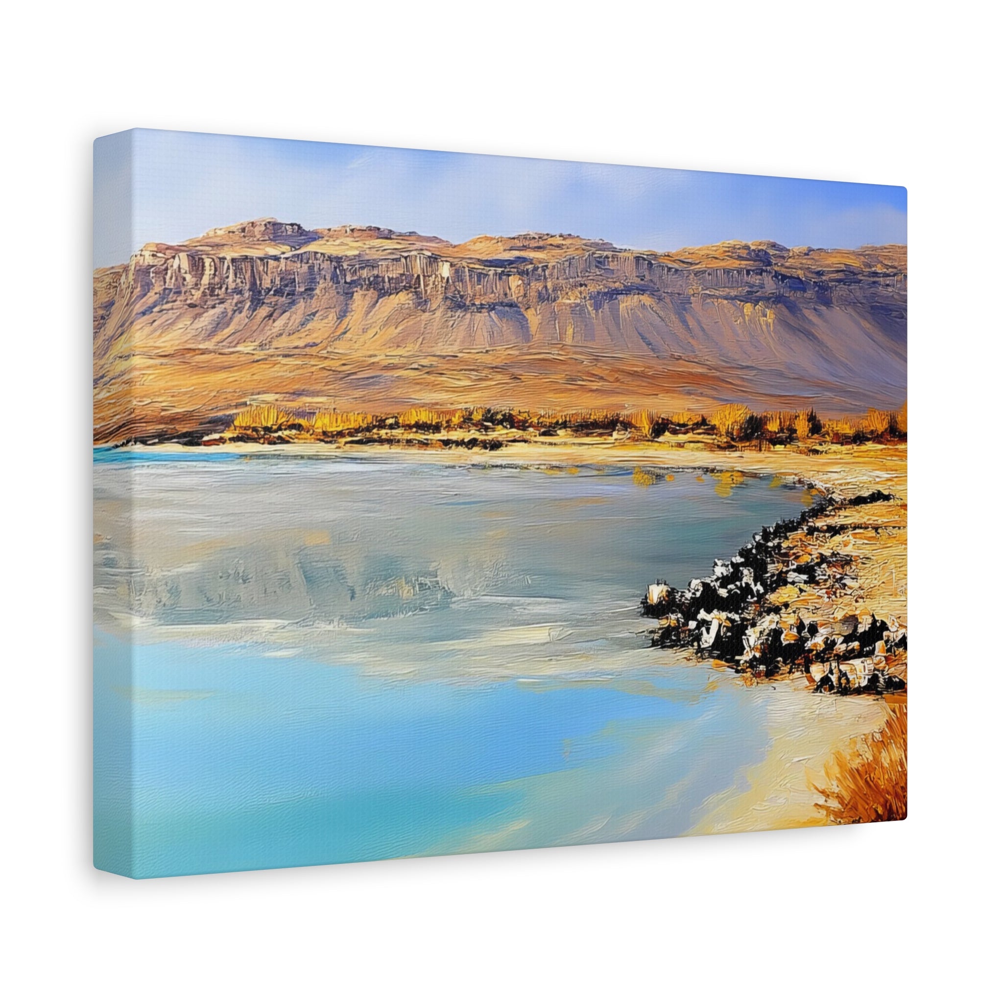 Israel Dead Sea Painting Canvas, Israeli Wall Art