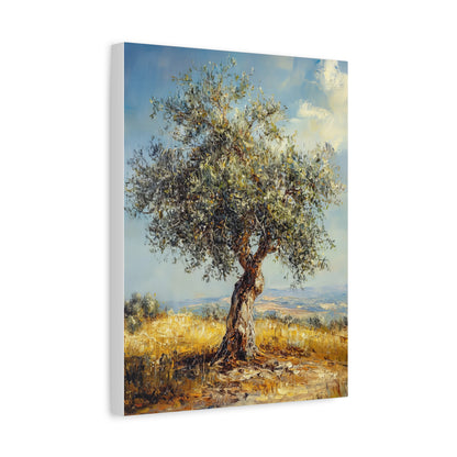 Judean Hills Olive Tree Painting Canvas Israel Art