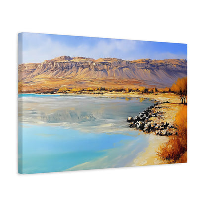 Israel Dead Sea Painting Canvas, Israeli Wall Art