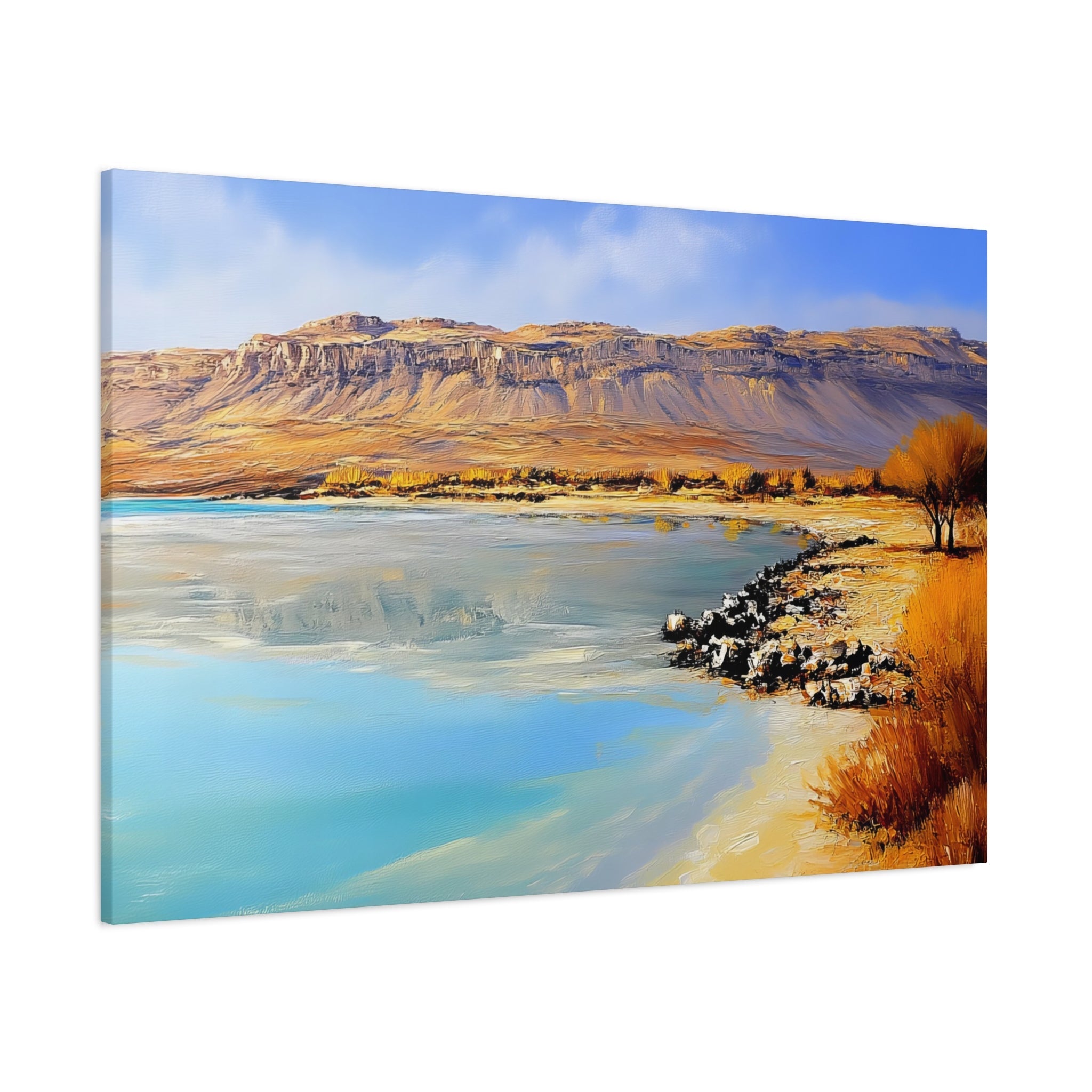 Israel Dead Sea Painting Canvas, Israeli Wall Art