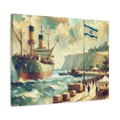 Arriving In Israel Painting Canvas, Alyiah Israel Wall Art