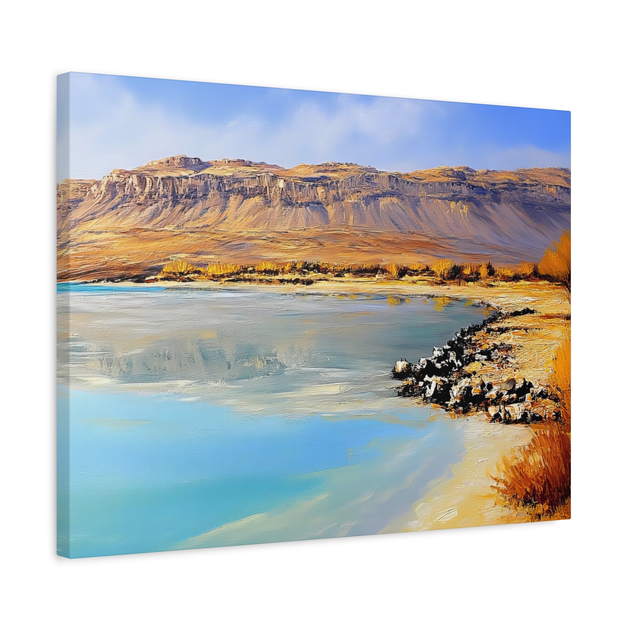 Israel Dead Sea Painting Canvas, Israeli Wall Art