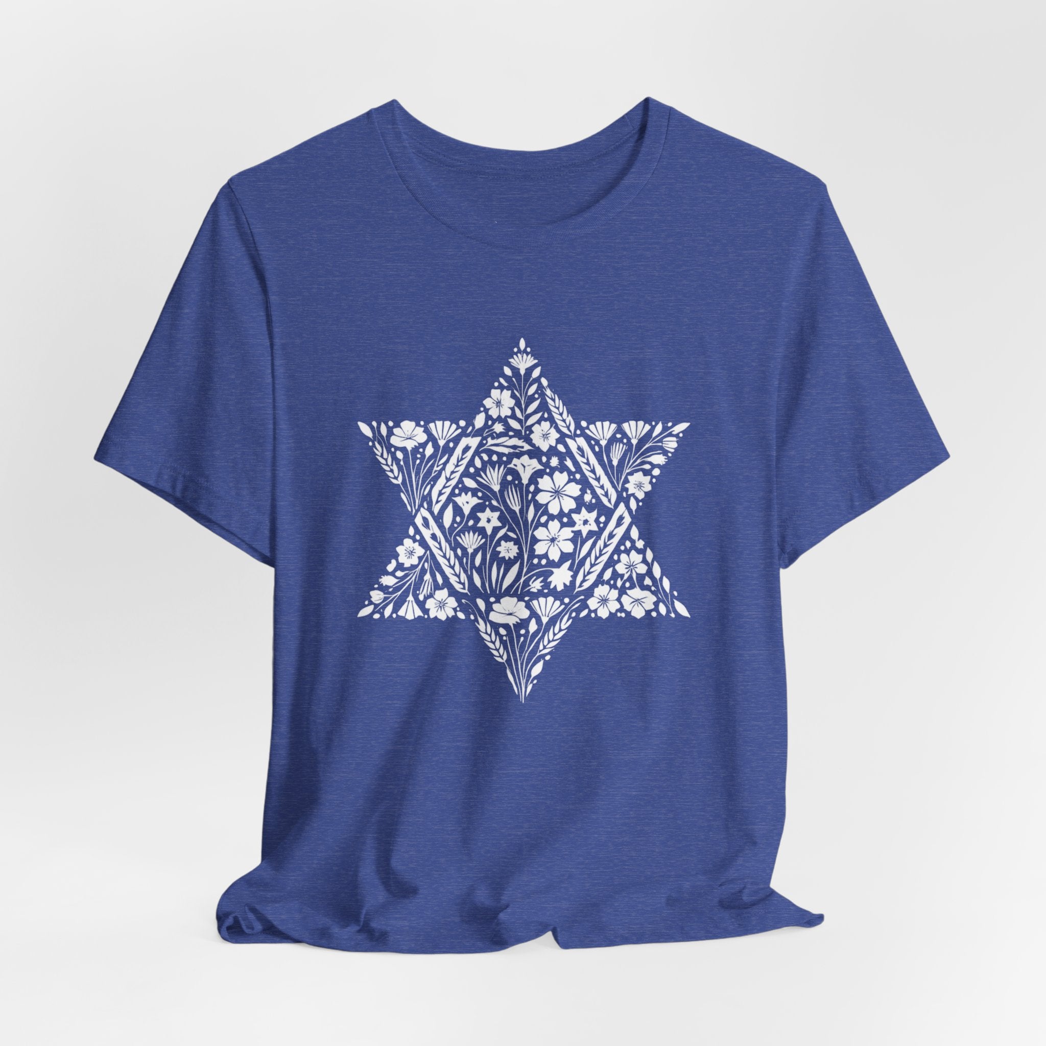 Floral Magen David Unisex Short Sleeve Tee