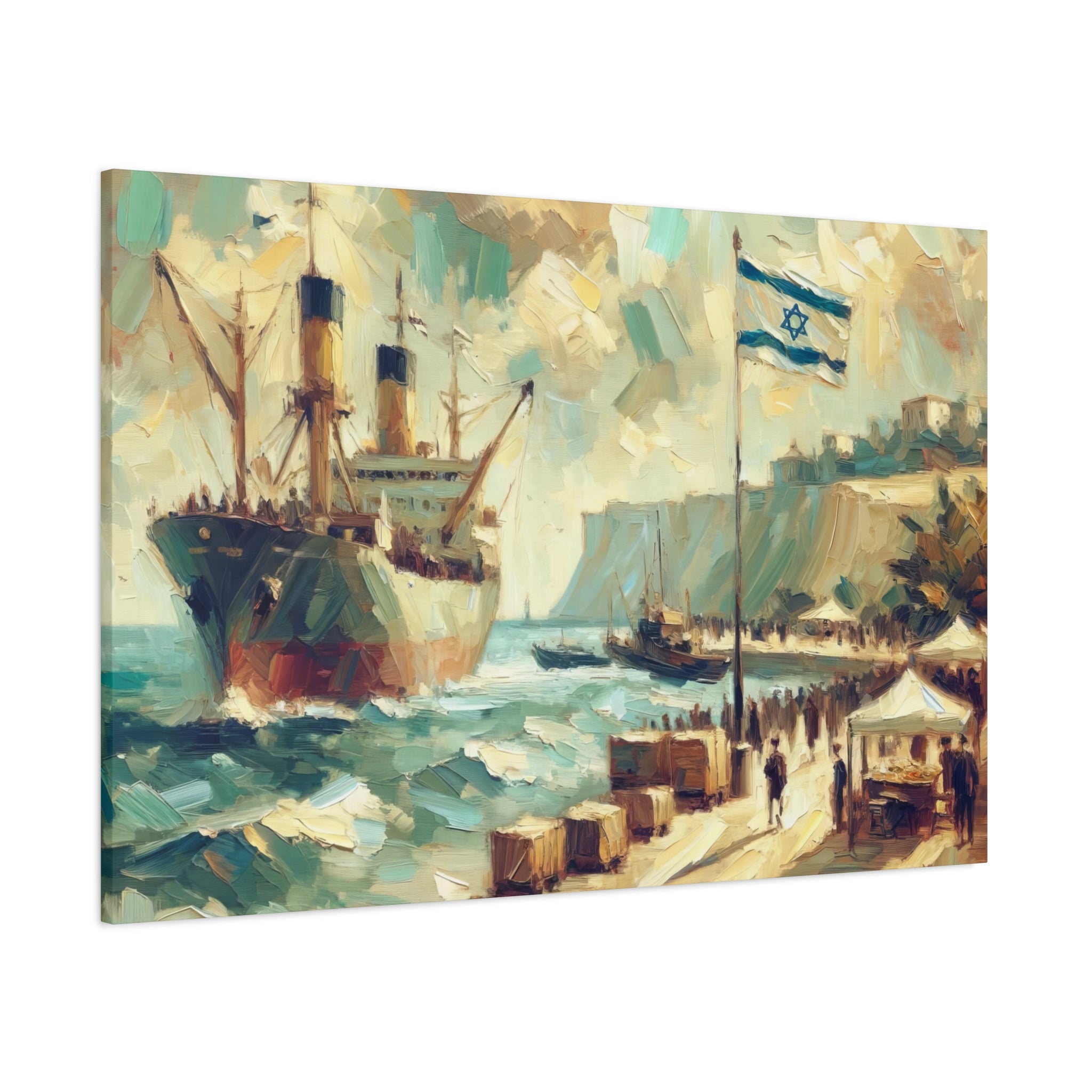 Arriving In Israel Painting Canvas, Alyiah Israel Wall Art