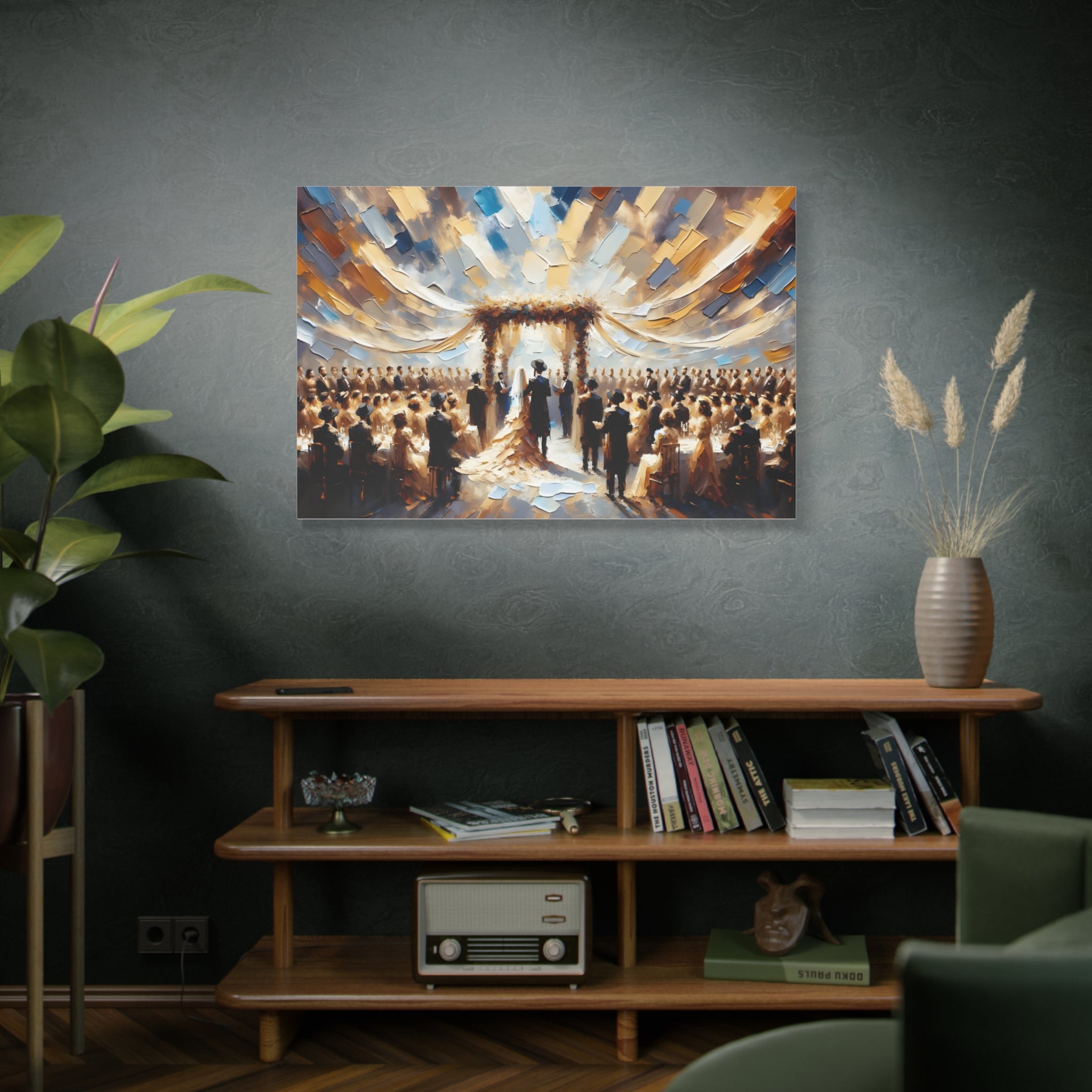 Chuppah Jewish Wedding Painting Canvas Print