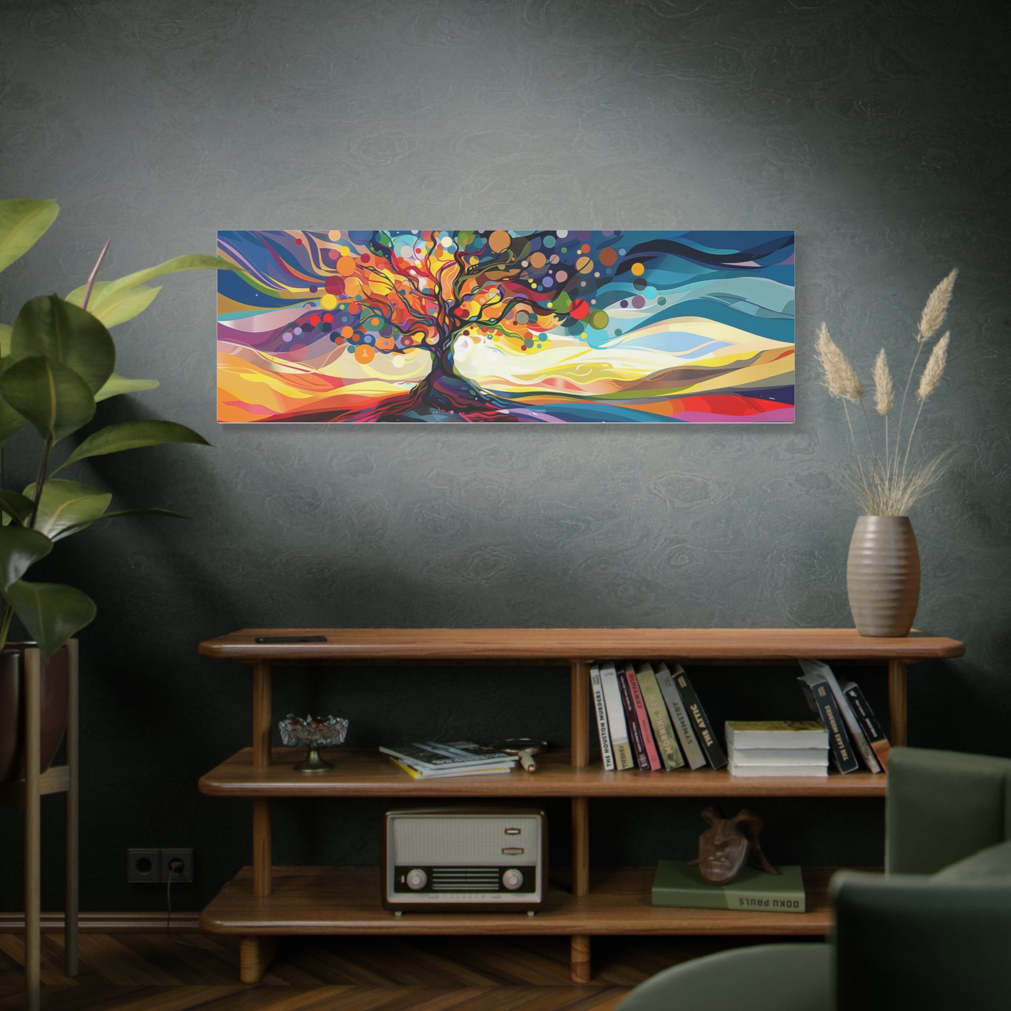 Tree of Life Painting Panoramic Canvas Judaica Art