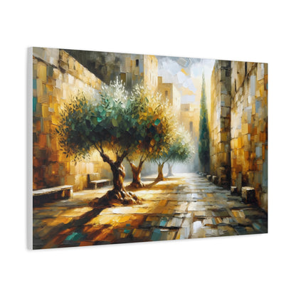 Jerusalem Old City Alley Painting Canvas