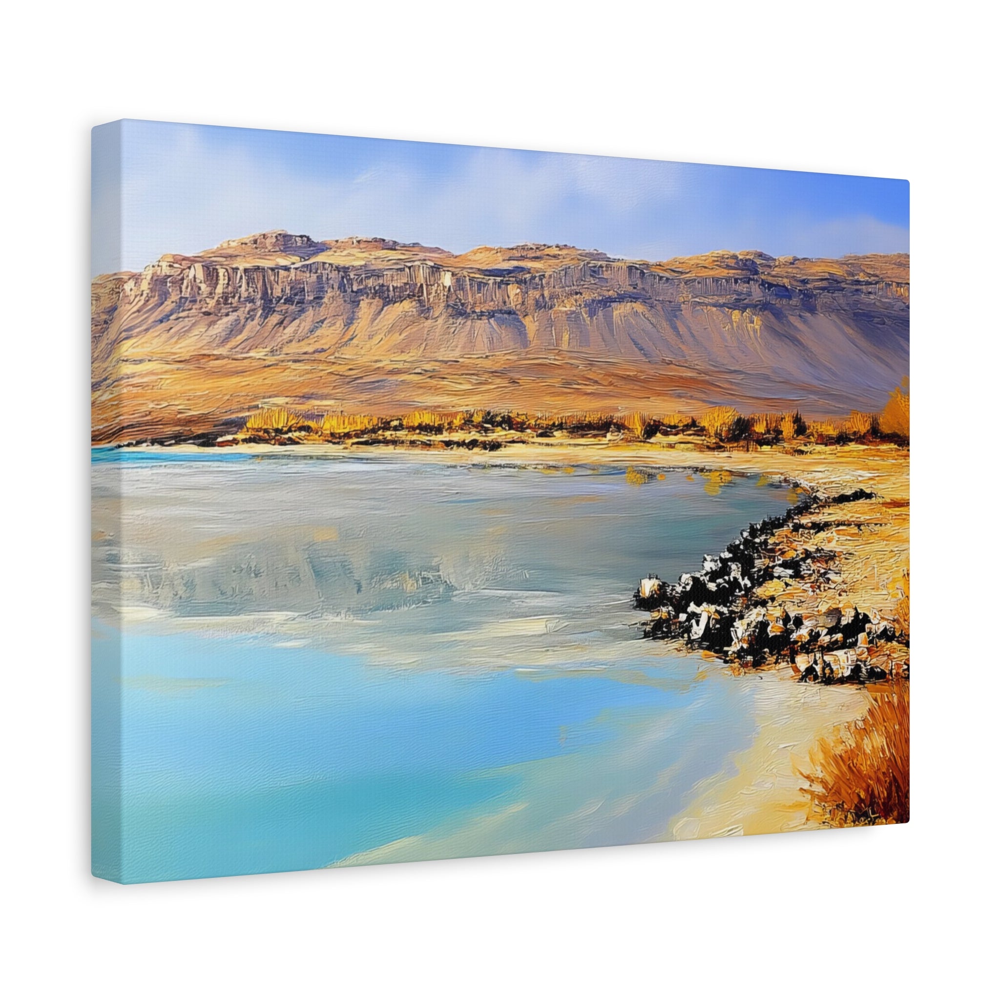 Israel Dead Sea Painting Canvas, Israeli Wall Art