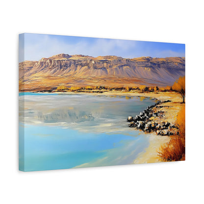 Israel Dead Sea Painting Canvas, Israeli Wall Art