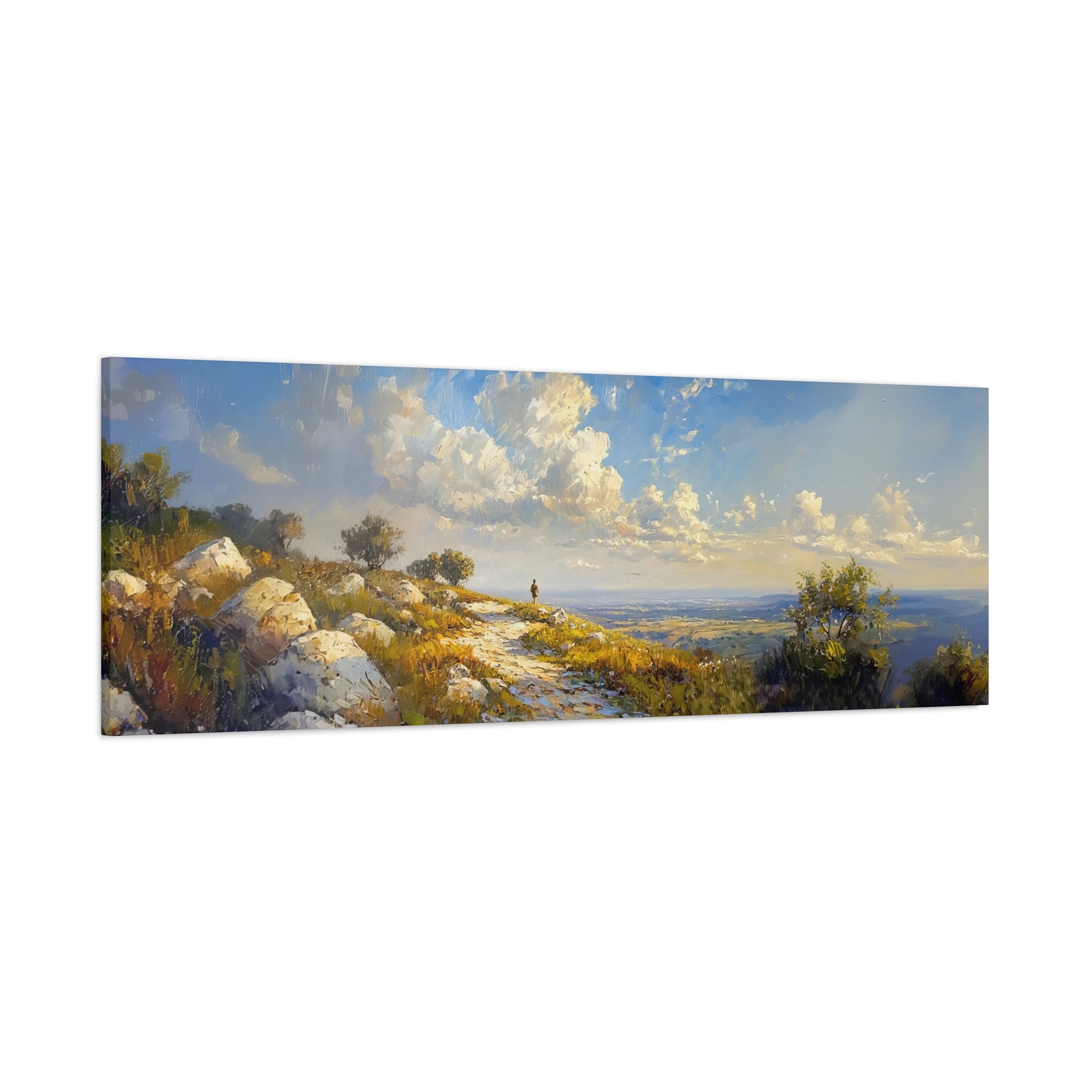 Israel Mountain View Painting Panoramic Canvas Israel Landscape Art