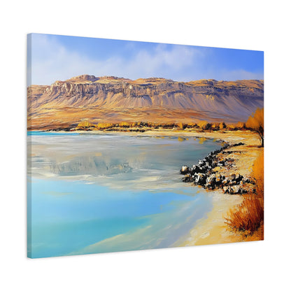 Israel Dead Sea Painting Canvas, Israeli Wall Art