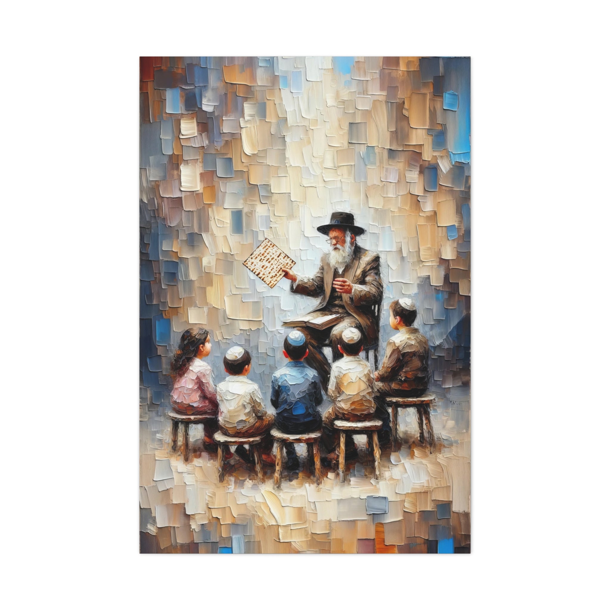 Telling The Passover Story Painting Canvas