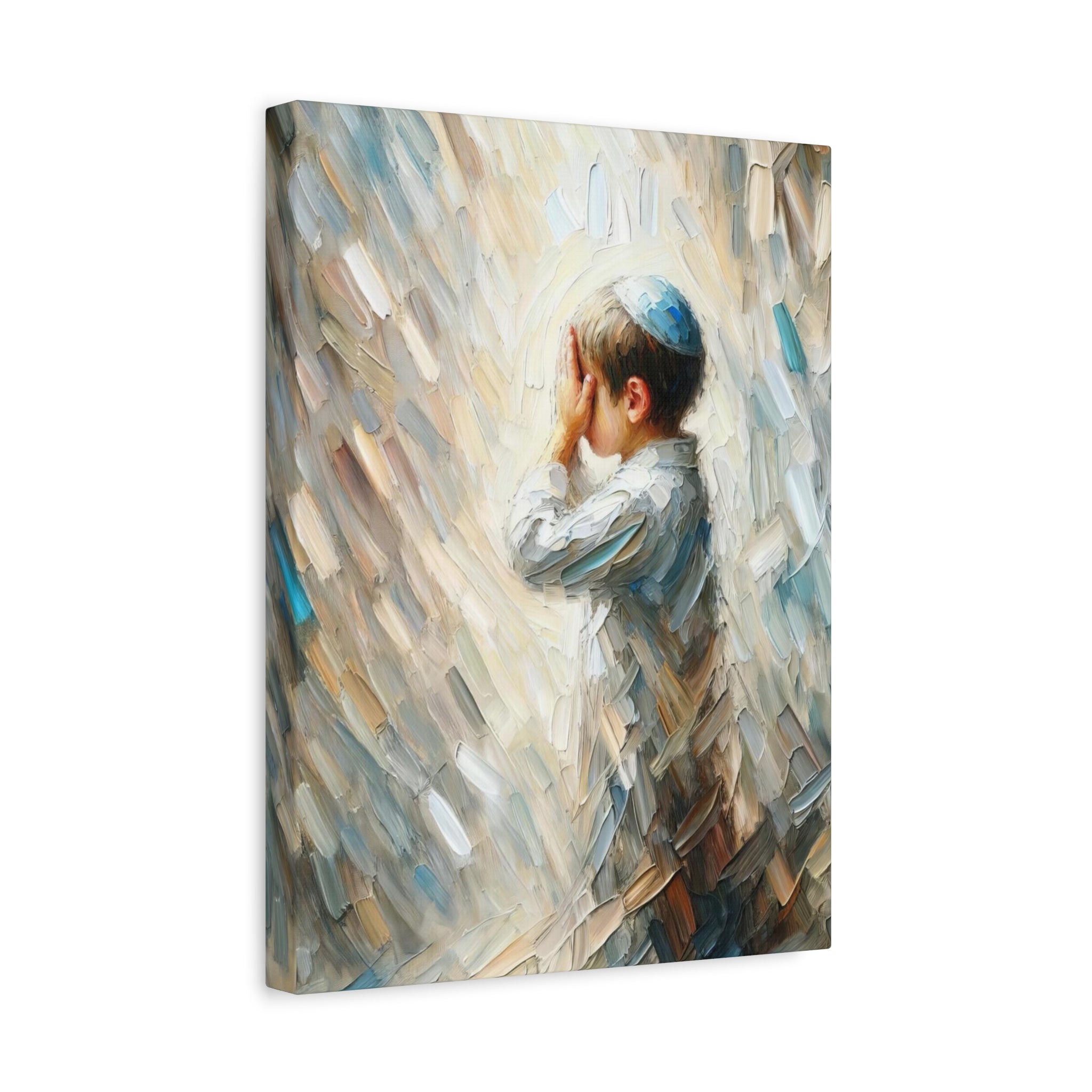 Abstract Child Shema Israel Painting Canvas