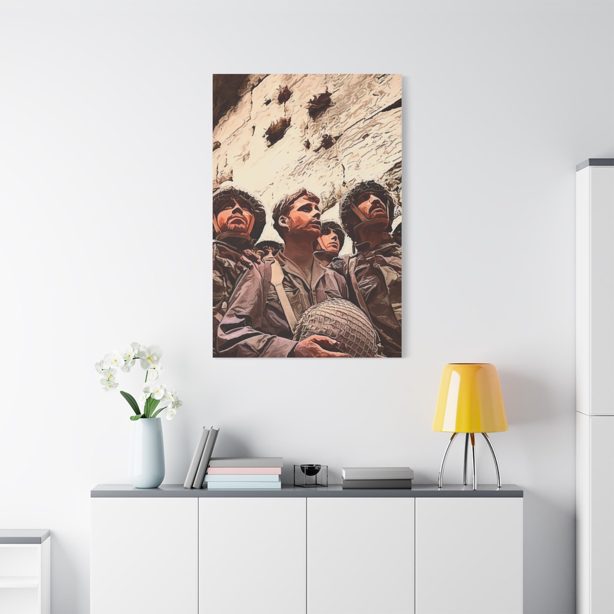 Iconic 6 Day War Moment Painting Canvas, Har Habayit Is In Our Hands Wall Art