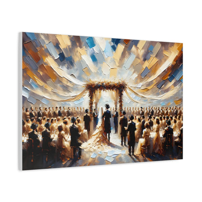 Chuppah Jewish Wedding Painting Canvas Print