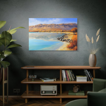 Israel Dead Sea Painting Canvas, Israeli Wall Art