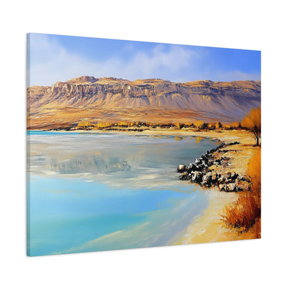 Israel Dead Sea Painting Canvas, Israeli Wall Art