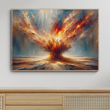 Moses Burning Bush Painting Digital Art