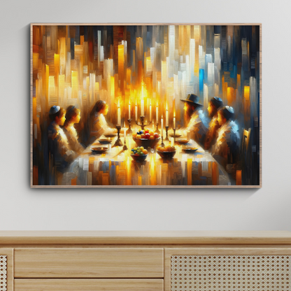 Abstract Shabbat Meal Painting Digital Art