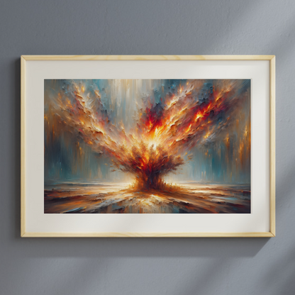 Moses Burning Bush Painting Digital Art